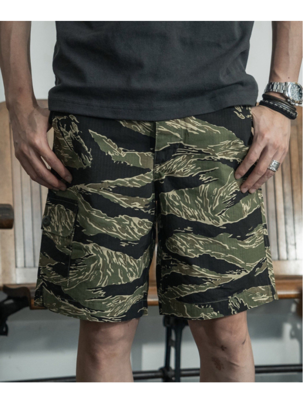 New Vintage 90’s Rothco Tiger Stripe Vietnam War Repro Camo BDU Shorts XL 42